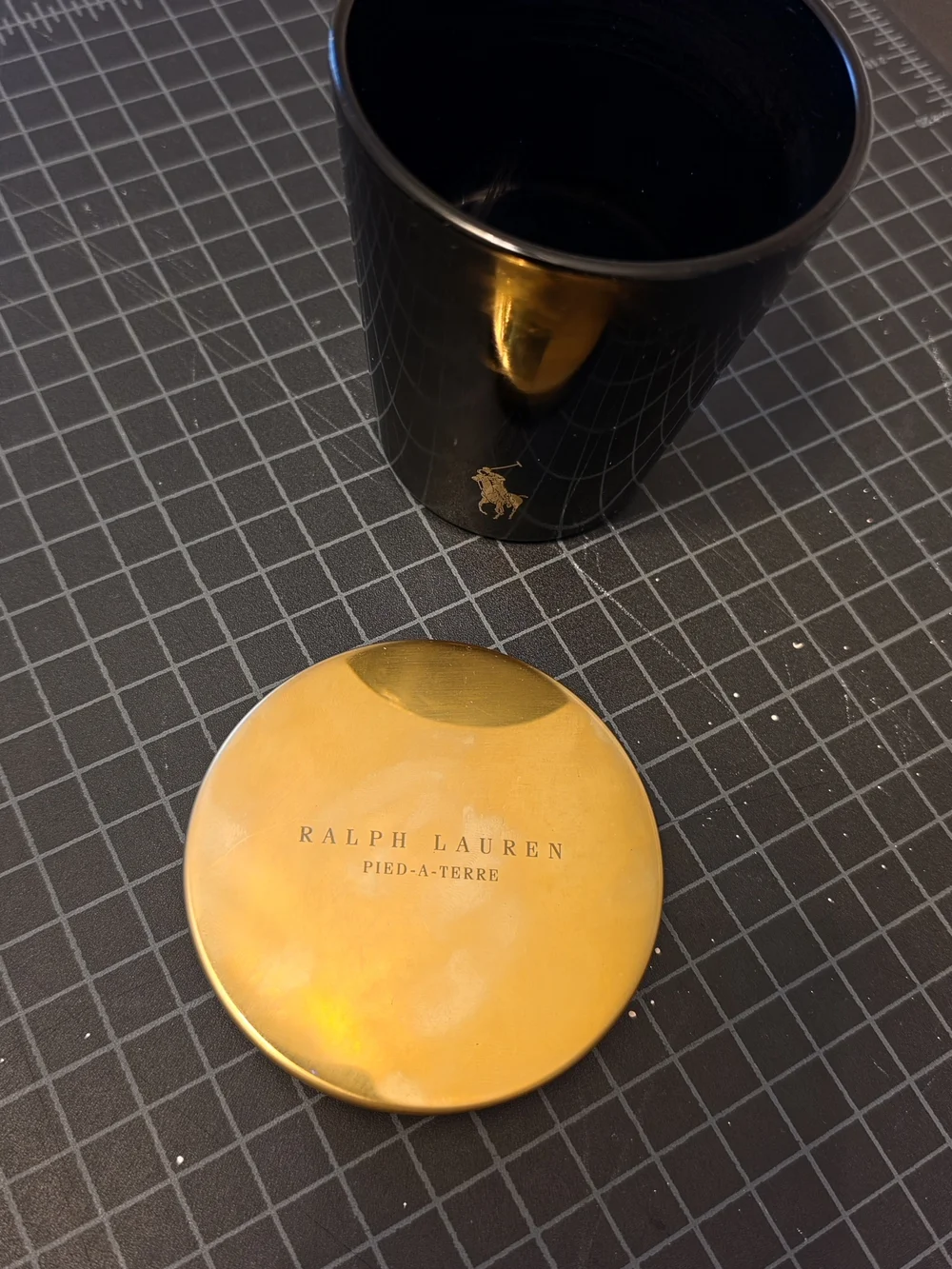 Ralph Lauren Polo Black & Gold Travel Accessory Jar
